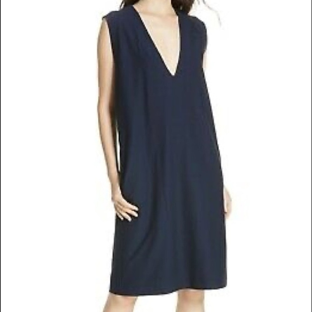 Eileen Fisher midi blue dress - Picture 2 of 8